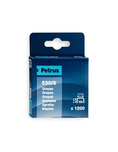 Grapas petrus nº 530 8 caja de 1200 unidades