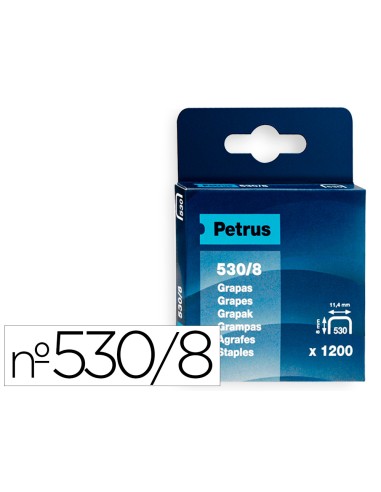 Grapas petrus nº 530 8 caja de 1200 unidades