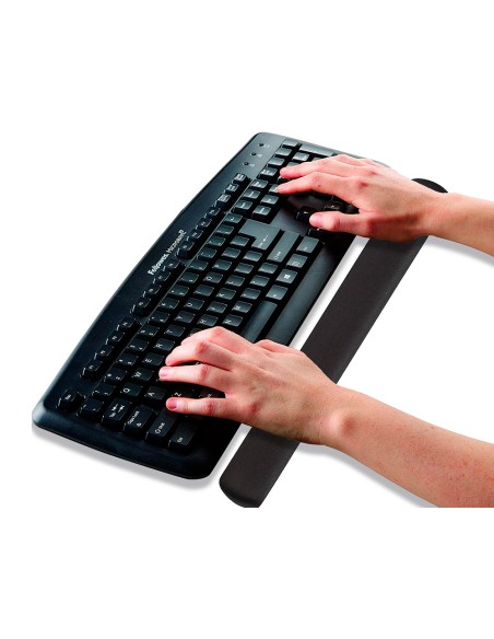 Reposamunecas de gel q connect color negro 475x80x250 mm