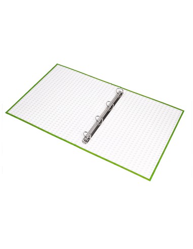 Carpeta de 4 anillas 25mm mixtas liderpapel folio cartonforrado paper coat verde frosty