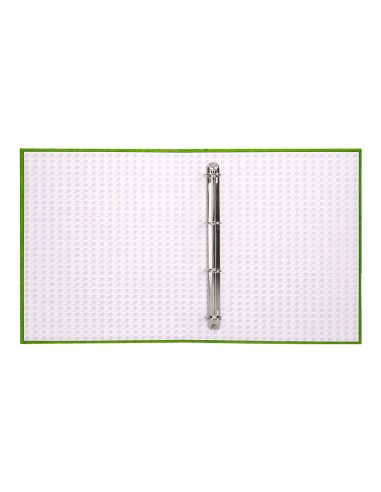Carpeta de 4 anillas 25mm mixtas liderpapel folio cartonforrado paper coat verde frosty