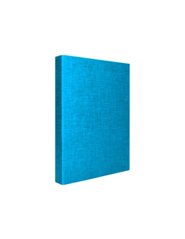 Carpeta de 4 anillas 25mm mixtas liderpapel folio carton forrado paper coat celeste