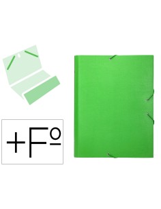 Carpeta clasificadora liderpapel 12 departamentos folio prolongado carton forrado verde claro