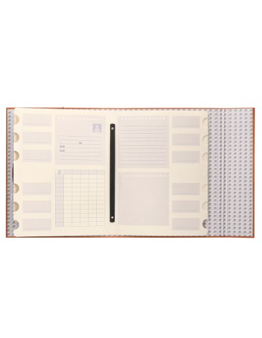 Carpeta clasificadora liderpapel 12 departamentos folio prolongado carton forrado naranja