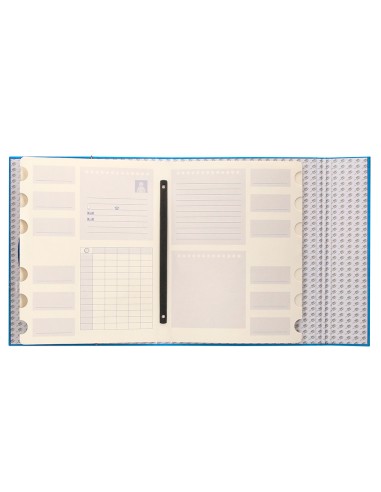 Carpeta clasificadora liderpapel 12 departamentos folio prolongado carton forrado celeste