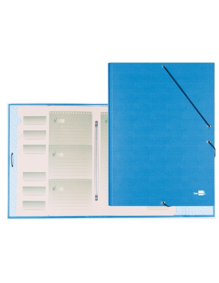 Carpeta clasificadora liderpapel 12 departamentos folio prolongado carton forrado celeste