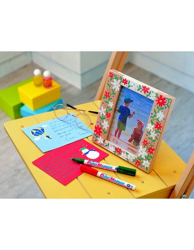 Rotulador artline marcador permanente ek 400 xf azul punta redonda 23 mm metal caucho y plastico