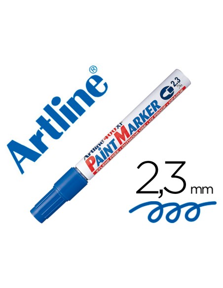 Rotulador artline marcador permanente ek 400 xf azul punta redonda 23 mm metal caucho y plastico