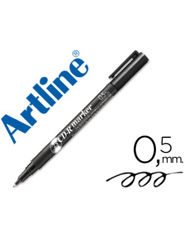 Rotulador artline para cd punta de fibra permanente ek 883 negro punta redonda 05 mm