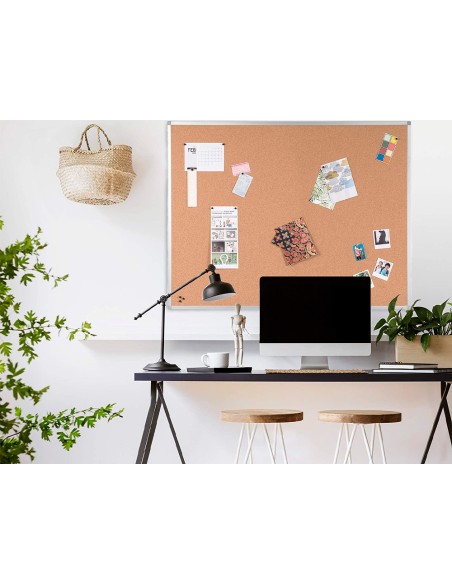 Pizarra corcho q connect 120x90 cm marco aluminio