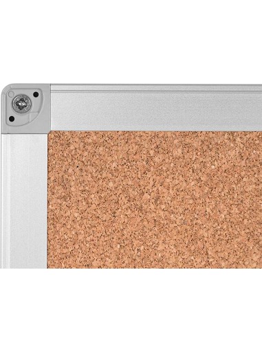 Pizarra corcho q connect marco de aluminio 90x60 cm