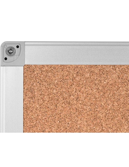 Pizarra corcho q connect marco de aluminio 90x60 cm