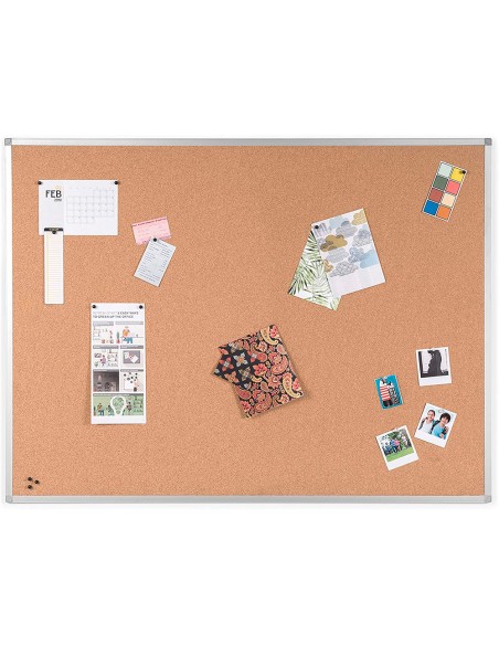 Pizarra corcho q connect 60x45 cm marco aluminio