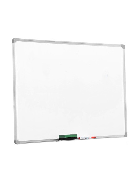 Pizarra blanca q connect melamina marco de aluminio 180x90 cm
