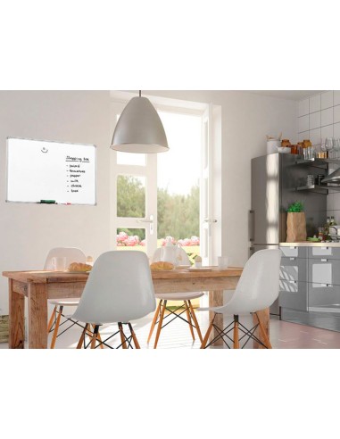 Pizarra blanca q connect melamina marco de aluminio 60x45 cm
