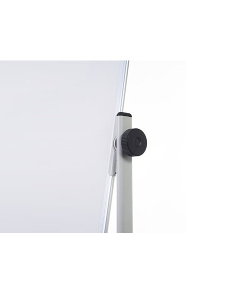 Pizarra blanca q connect doble cara melamina marco de aluminio 120x90 cm giratoria