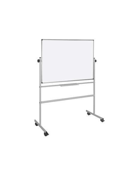 Pizarra blanca q connect doble cara melamina marco de aluminio 120x90 cm giratoria