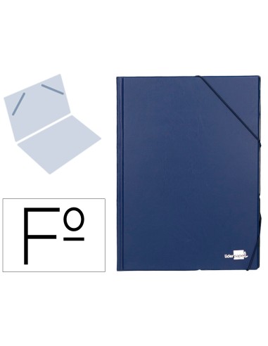 Carpeta liderpapel gomas folio sencilla pvc azul