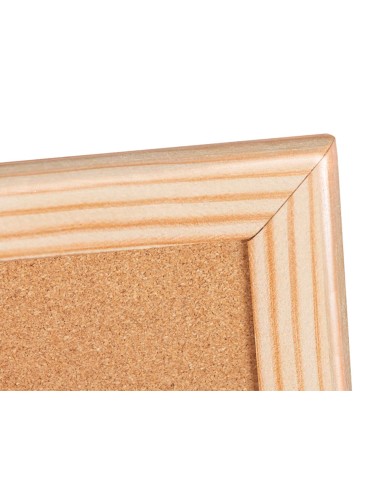 Pizarra corcho q connect 120x90 cm marco de madera
