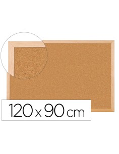 Pizarra corcho q connect 120x90 cm marco de madera