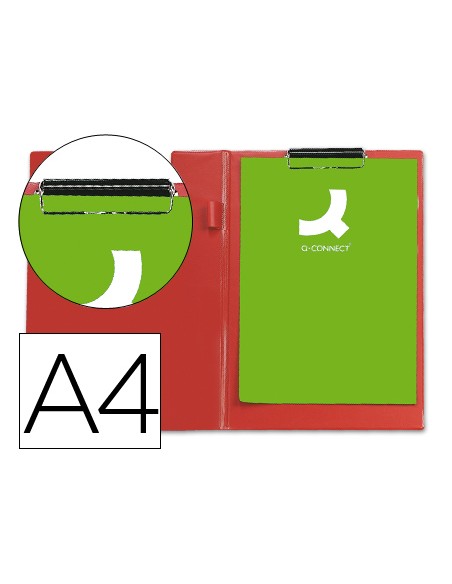 Carpeta q connect miniclips plastico din a4 roja