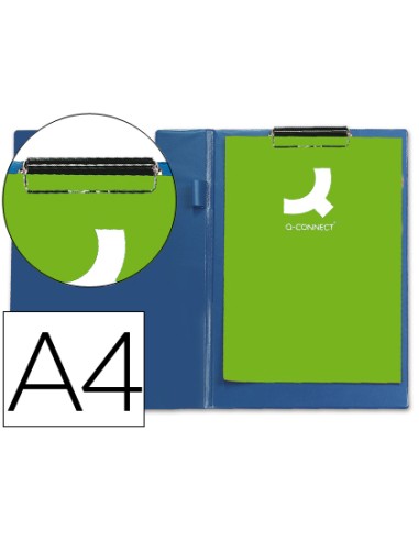 Carpeta q connect miniclips plastico din a4 azul