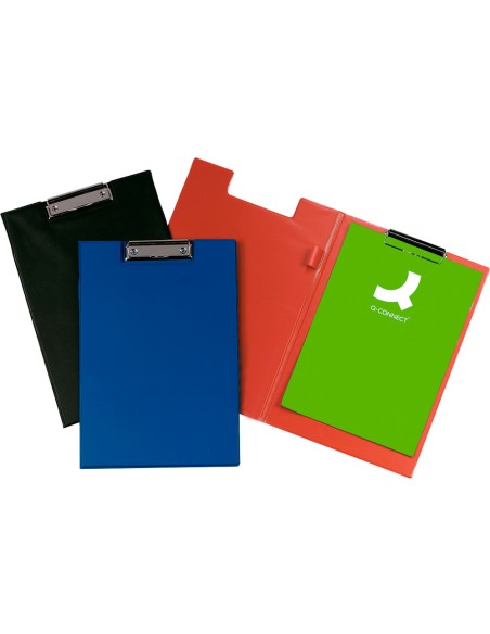 Carpeta q connect miniclips plastico din a4 negra