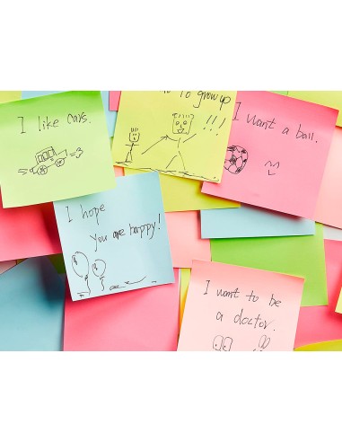 Bloc de notas adhesivas quita y pon q connect 76x76 mm fluorescente con 320 hojas