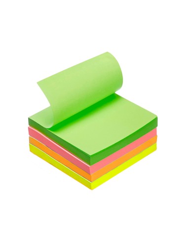 Bloc de notas adhesivas quita y pon q connect 76x76 mm fluorescente con 320 hojas