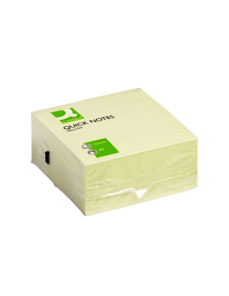Bloc de notas adhesivas quita y pon q connect 76x76 mm amarillo con 400 hojas