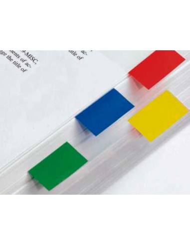 Banderitas separadoras q connect 25x45 mm transparentes y color pack de 4 con 40 hojas