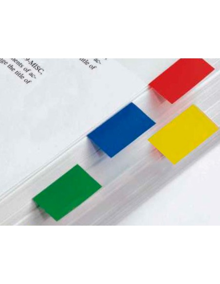 Banderitas separadoras q connect 25x45 mm transparentes y color pack de 4 con 40 hojas