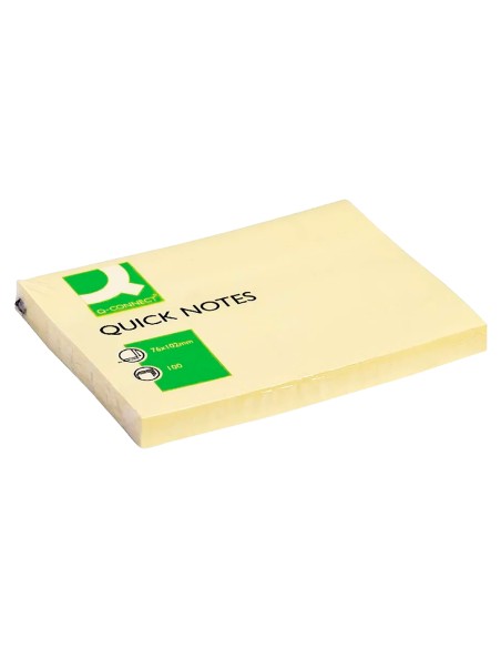 Bloc de notas adhesivas quita y pon q connect 76x102 mm con 100 hojas