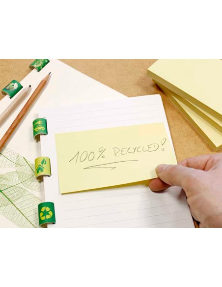 Bloc de notas adhesivas quita y pon q connect 76x127 mm con 100 hojas