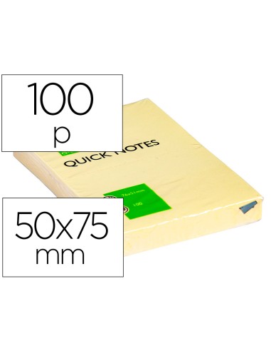 Bloc de notas adhesivas quita y pon q connect 51x76 mm con 100 hojas