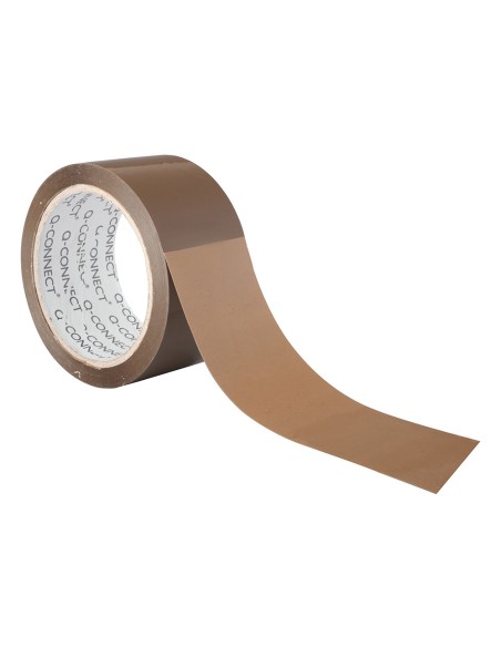 Cinta adhesiva q connect polipropileno havana 66 mt x 50 mm para embalaje
