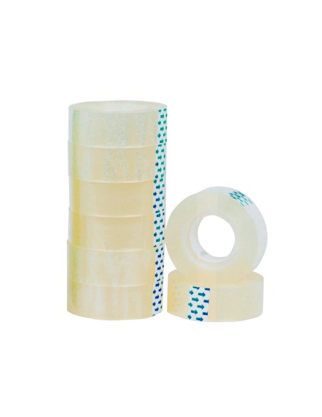 Cinta adhesiva q connect transparente 33 mt x 19 mm