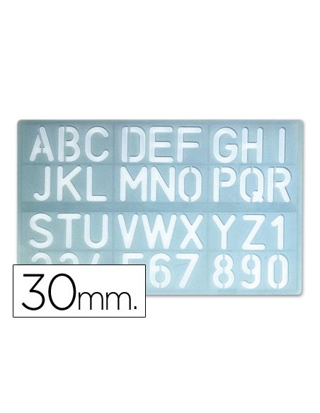 Plantilla liderpapel rotulacion 1600 letras y numeros 30 mm