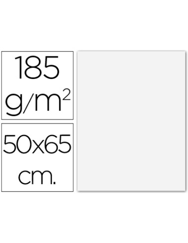 Cartulina guarro blanca 50x65 cm 185 gr