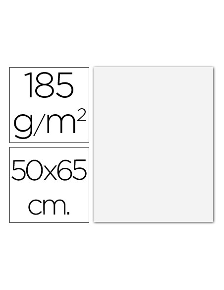 Cartulina guarro blanca 50x65 cm 185 gr