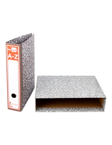 Caja archivador liderpapel classic red a4 gris
