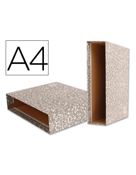Caja archivador liderpapel classic red a4 gris