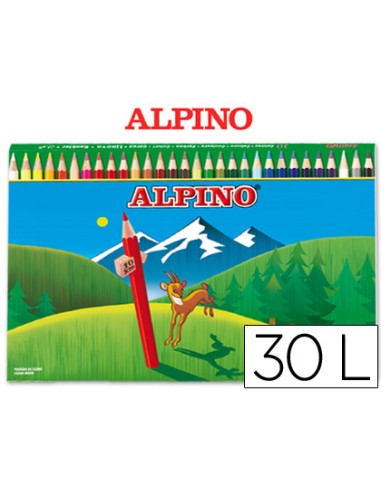 Lapices de colores alpino 659 caja de 30 colores largos