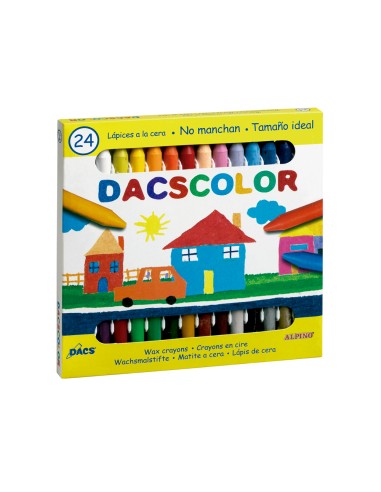 Lapices cera dacscolor caja de 24 colores