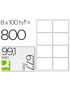 Etiqueta adhesiva q connect kf01588 tamano 991x677 mm fotocopiadora laser ink jet caja con 100 hojas din a4