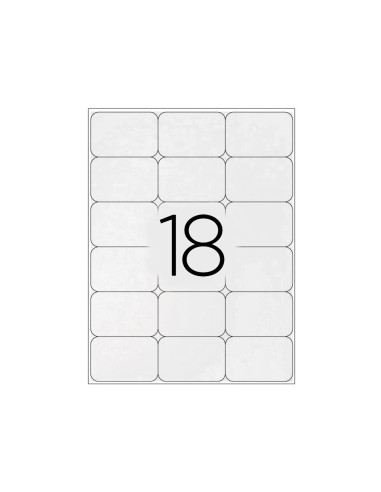 Etiqueta adhesiva q connect kf01583 tamano 66x466 mm fotocopiadora laser ink jet caja con 100 hojas din a4