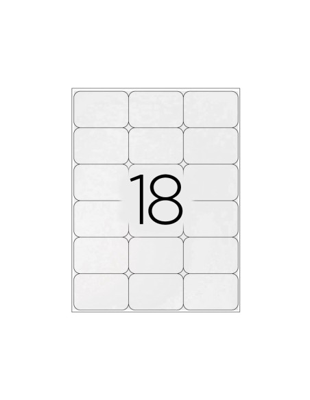 Etiqueta adhesiva q connect kf01583 tamano 66x466 mm fotocopiadora laser ink jet caja con 100 hojas din a4