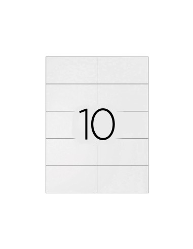 Etiqueta adhesiva q connect kf10658 tamano 105x57 mm fotocopiadora laser ink jet caja con 100 hojas din a4