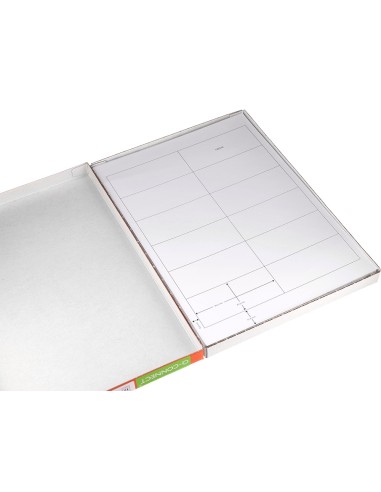 Etiqueta adhesiva q connect kf10652 tamano 965x423 mm fotocopiadora laser ink jet caja con 100 hojas din a4