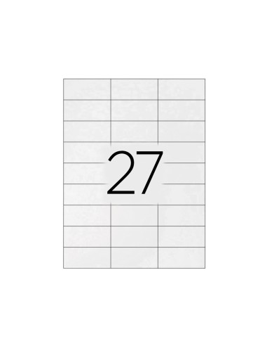 Etiqueta adhesiva q connect kf10642 tamano 70x30 mm fotocopiadora laser ink jet caja con 100 hojas din a4